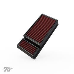 Air Filter Element, Oiled, Cotton Gauze, Red, Panel, 14.00 in. Long, 6.75 in. Wide, 2.38 in. Tall, Ford, 6.7L, Each