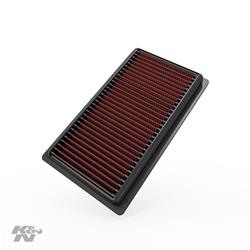 Air Filter Element, Oiled, Cotton Gauze, Red, Panel, 9.03 in. Long, 5.31 in. Wide, 1.00 in. Tall, for Infiniti, 3.5, 3.7L, Each