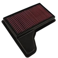 Air Filter Element, Oiled, Cotton Gauze, Red, Panel, 11.34 in. Long, 10.38 in. Wide, 1.50 in. Tall, Ford, 2.3, 3.7, 5.0L, Each