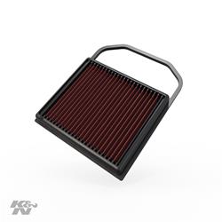 Air Filter Element, Oiled, Cotton Gauze, Red, Panel, 9.25 in. Long, 7.37 in. Wide, 1.25 in. Tall, Mercedes-Benz, 3.0L, 3.5L, 4.0L, Each