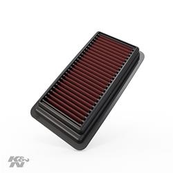 Air Filter Element, Oiled, Cotton Gauze, Red, Panel, 9.88 in. Long, 5.44 in. Wide, 1.50 in. Tall, for use on Honda®, 1.5L, Each