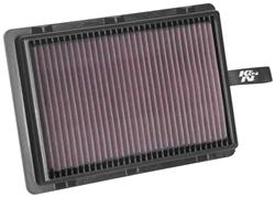 Air Filter Element, Oiled, Cotton Gauze, Red, Panel, 11.12 in. Long, 7.87 in. Wide, 1.43 in. Tall, for Kia, for Hyundai, 1.6L, 2.0L, 2.4L, Each