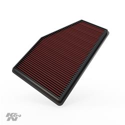 Air Filter Element, Oiled, Cotton Gauze, Red, Panel, 13.72 in. Long, 9.06 in. Wide, 1.03 in. Tall, Buick, Cadillac, Chevy, Opel, 1.5-2.0L, 3.6L, Each