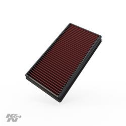 Air Filter Element, Oiled, Cotton Gauze, Red, Panel, 12.37 in. Long, 6.62 in. Wide, 1.46 in. Tall, Volkswagen, 2.0L, 3.6L, Each