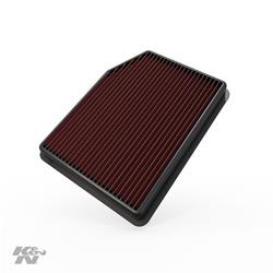 Air Filter Element, Oiled, Cotton Gauze, Red, Panel, 12.75 in. Long, 9.88 in. Wide, 1.56 in. Tall, Chevy, GMC, 2.7-5.3L, 6.2L, 6.6L, Each