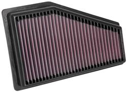 Air Filter Element, Oiled, Cotton Gauze, Red, Panel, 10.87 in. Long, 7.00 in. Wide, 1.53 in. Tall, Jeep, 2.4L, 3.2L, Each