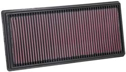 Air Filter Element, Oiled, Cotton Gauze, Red, Panel, 13.19 in. Long, 6.38 in. Wide, 1.00 in. Tall, Land Rover, 2.0L, 3.0L, Each