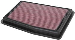 Air Filter Element, Oiled, Cotton Gauze, Red, Panel, 9.69 in. Long, 7.81 in. Wide, 1.00 in. Tall, for Hyundai, 1.36L, 2.0L, Each