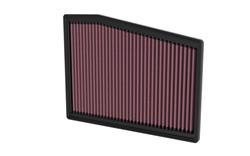 Air Filter Element, Oiled, Cotton Gauze, Red, Panel, 12.06 in. Long, 9.19 in. Wide, 1.50 in. Tall, Cadillac, 6.2L, Each