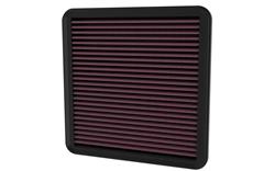 Air Filter Element, Oiled, Cotton Gauze, Red, Panel, 8.87 in. Long, 8.87 in. Wide, 1.50 in. Tall, for Hyundai, 2.0L, Each