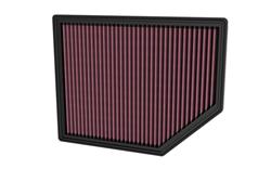 Air Filter Element, Oiled, Cotton Gauze, Red, Panel, 12.34 in. Long, 9.60 in. Wide, 1.50 in. Tall, Ford, 3.0L, Each