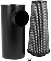 Air Filter Element, Dry, Synthetic Material, White, Conical Flange, 7 in. Inlet, 6 in. Diameter Top, 9 in. Diameter Bottom, 24 in. Long, Each