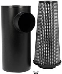 Air Filter Element, Dry, Synthetic Material, Black, Conical Flange, 7 in. Inlet, 7.50 in. Diameter Top, 11 in. Diameter Bottom, 24.13 in. Long, Each