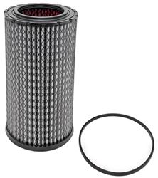 Air Filter Element, Dry, Synthetic Material, White, Round Style, 6.88 in. Inlet, 11 in. Diameter Top, 23.50 in. Long, Each