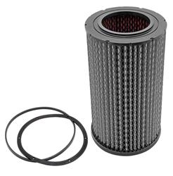 Air Filter Element, Dry, Synthetic Material, White, Round Style, 5.94 in. Inlet, 13.63 in. Diameter, 25.69 in. Long, Each