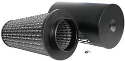 Air Filter Element, Dry, Synthetic Material, Black, Conical Style, 7 in. Inlet, 11.00 in. Diameter, 18.00 in. Long, Each