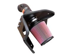 Air Intake, 57 Series FIPK, Polyethylene Tube, Black, Stainless, Clamps. Cotton Gauze Filter, Oiled, Red, BMW, 2.5L, 2.8L, Kit