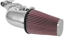 Air Intake, 57 Series FIPK, Aluminum Tube, Silver, Cotton Gauze Filter, Oiled, Red, for use on Harley-Davidson®, 1753cc, 1868cc, Kit