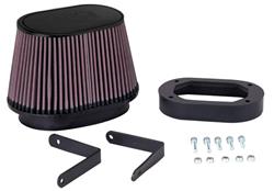 Air Intake, 57 Series FIPK, Polyethylene Tube, Black, Cotton Gauze Filter, Oiled, Red, Stainless Clamps, Dodge, Stealth, Mitsubishi, 3000, 3.0L, Kit