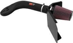 Air Intake, 57 Series FIPK, Polyethylene Tube, Black, Cotton Gauze Filter, Oiled, with Stainless Clamps, Red, Jeep, Grand Cherokee, 5.2L, 5.9L, Kit