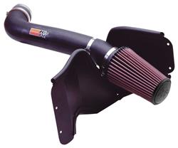 Air Intake, 57 Series FIPK, Polyethylene Tube, Black, Cotton Gauze Filter, Oiled, Red, with Stainless Clamps, Jeep, Grand Cherokee, 4.7L, Kit