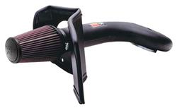 Air Intake, 57 Series FIPK, Polyethylene Tube, Black, Cotton Gauze Filter, Oiled, Red, with Stainless Clamps, Dodge, Dakota, Durango, 5.9L, Kit