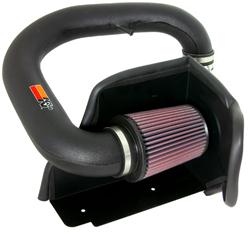 Air Intake, 57 Series FIPK, Polyethylene Tube, Black, Cotton Gauze Filter, Oiled, Red, with Stainless Clamps, Jeep, Wrangler, 4.0L, Kit