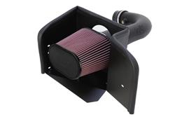 Air Intake, 57 Series FIPK, Polyethylene Tube, Black, Cotton Gauze Filter, Oiled, Red, with Stainless Clamps, Ram, 1500, 2500, 4.7L, Kit