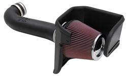 Air Intake, 57 Series FIPK, Polyethylene Tube, Black, Cotton Gauze Filter, Oiled, Red, Chrysler, 300, Dodge, Challenger, Charger, 5.7L, 6.1L, Kit