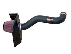 Air Intake, 57 Series FIPK, Polyethylene Tube, Black, Cotton Gauze Filter, Oiled, Red, with Clamps, Jeep, Commander. Grand Cherokee, 4.7L, Kit