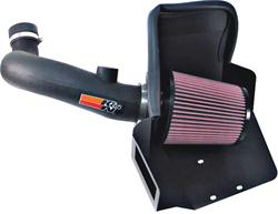 Air Intake, 57 Series FIPK, Polyethylene Tube, Black, Cotton Gauze Filter, Oiled, Red, Dodge, Caliber, Jeep, Compass, Patriot, 1.8L, 2.0L, 2.4L, Kit