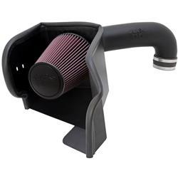 Air Intake, 57 Series FIPK, Polyethylene Tube, Black, Cotton Gauze Filter, Oiled, Red, with Stainless Clamps, Ram, 1500, 2500, 5.7L, Kit