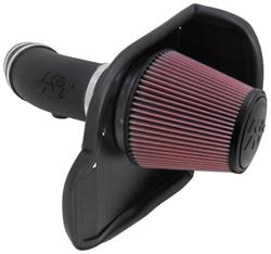 Air Intake, 57 Series FIPK, Polyethylene Tube, Black, Cotton Gauze Filter, Oiled, with Clamps, Chrysler, 300, Dodge, Challenger, Charger, 6.4L, Kit