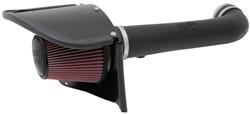 Air Intake, 57 Series FIPK, Polyethylene Tube, Black, Cotton Gauze Filter, Oiled, Red, with Stainless Clamps, Jeep, Wrangler, 3.6L, Kit