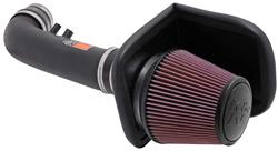 Air Intake, 57 Series FIPK, Polyethylene Tube, Black, Cotton Gauze Filter, Oiled, Red, with Clamps, Ford, with Stainless Clamps, Mustang, 4.6L, Kit