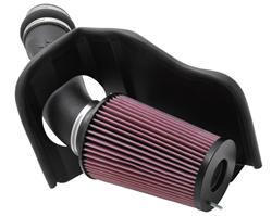 Air Intake, 57 Series FIPK, Polyethylene Tube, Black, Cotton Gauze Filter, Oiled, Red, with Stainless Clamps, Ford, F250-450, Excursion, 7.3L, Kit