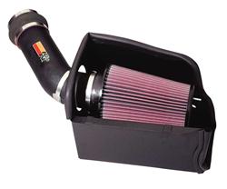 Air Intake, 57 Series FIPK, Polyethylene Tube, Black, Cotton Gauze Filter, Oiled, Red, with Stainless Clamps, Ford, F250, F350, 7.3L, Kit