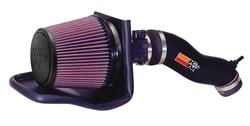 Air Intake, 57 Series FIPK, Polyethylene Tube, Black, Cotton Gauze Filter, Oiled, Red, with Stainless Clamps, Ford, Mustang, 3.8L, Kit