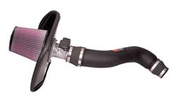 Air Intake, 57 Series FIPK, Polyethylene Tube, Black, Cotton Gauze Filter, Oiled, Red, with Stainless Clamps, Ford, Ranger, Mazda, B2500, 2.5L, Kit