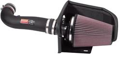 Air Intake, 57 Series FIPK, Polyethylene Tube, Black, Cotton Gauze Filter, Oiled, Red, with Stainless Clamps, Ford, F150, 4.2L, Kit