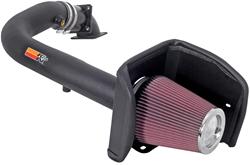 Air Intake, 57 Series FIPK, Polyethylene Tube, Black, Cotton Gauze Filter, Oiled, Red, Ford, F150, Expedition, Lincoln, Mark LT, 5.4L, Kit