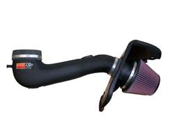 Air Intake, 57 Series FIPK, Polyethylene Tube, Black, Cotton Gauze Filter, Oiled, Red, with Stainless Clamps, Ford, Mustng, 4.6L, Kit