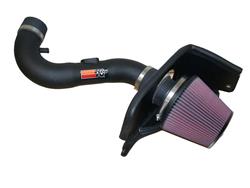 Air Intake, 57 Series FIPK, Polyethylene Tube, Black, Cotton Gauze Filter, Oiled, Red, with Stainless Clamps, Ford, Mustng, 4.0L, Kit