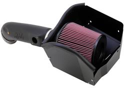 Air Intake, 57 Series FIPK, Polyethylene Tube, Black, Cotton Gauze Filter, Oiled, Red, with Clamps, Ford, F250-550, 6.7L, Kit