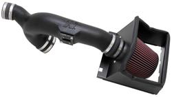 Air Intake, 57 Series FIPK, Polyethylene Tube, Black, Cotton Gauze Filter, Oiled, Red, with Clamps, Ford, F150, 3.5L, Kit