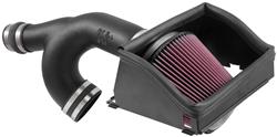 Air Intake, 57 Series FIPK, Polyethylene Tube, Black, Cotton Gauze Filter, Oiled, Red, with Clamps, Ford, F150, 2.7L, Kit