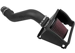 Air Intake, 57 Series FIPK, Polyethylene Tube, Black, Cotton Gauze Filter, Oiled, Red, with Clamps, Ford, F150, 3.5L, Non Turbo, Kit