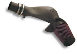 Air Intake, 57 Series FIPK, Polyethylene Tube, Black, Cotton Gauze Filter, Oiled, Red, with Clamps, Chevy, Camaro, Pontiac, Firebird, 3.4L, 5.7L, Kit