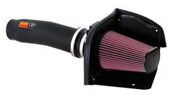 Air Intake, 57 Series FIPK, Polyethylene Tube, Black, Cotton Gauze Filter, Oiled, Red, with Clamps, Chevy, Caprice, Impala, 5.7L, Kit