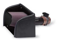 Air Intake, 57 Series FIPK, Polyethylene Tube, Black, Cotton Gauze Filter, Oiled, Red, with Clamps, Chevy, GMC, C2500, C3500, K2500, 7.4L, Kit